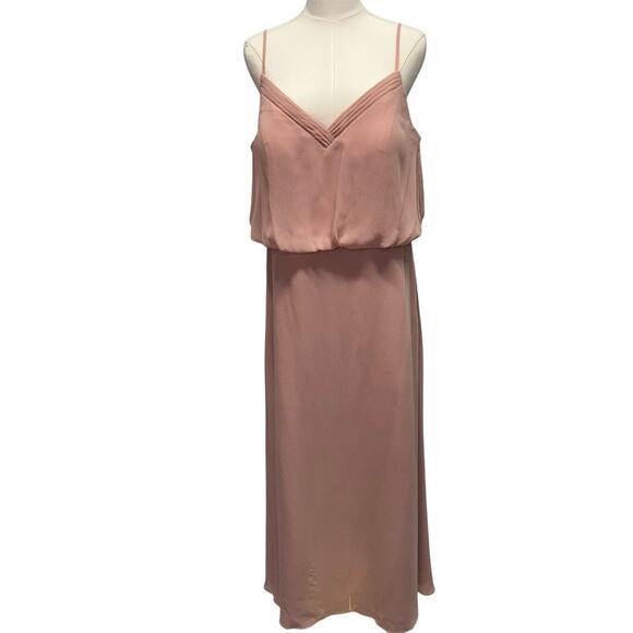Azazie Rebecca Bridesmaid Dress Dusty Rose Pink Custom‎ Size Womens Wedding Prom - Picture 1 of 15